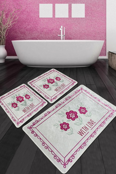Mijölnir With Flower Djt Juego de alfombrillas de baño Multicolor Mijölnir With Flower Djt Juego de alfombrillas de baño Multicolor